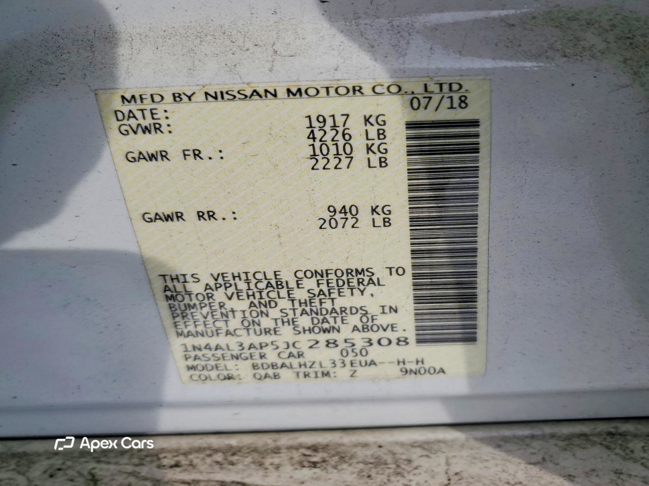 Nissan Altima 2018