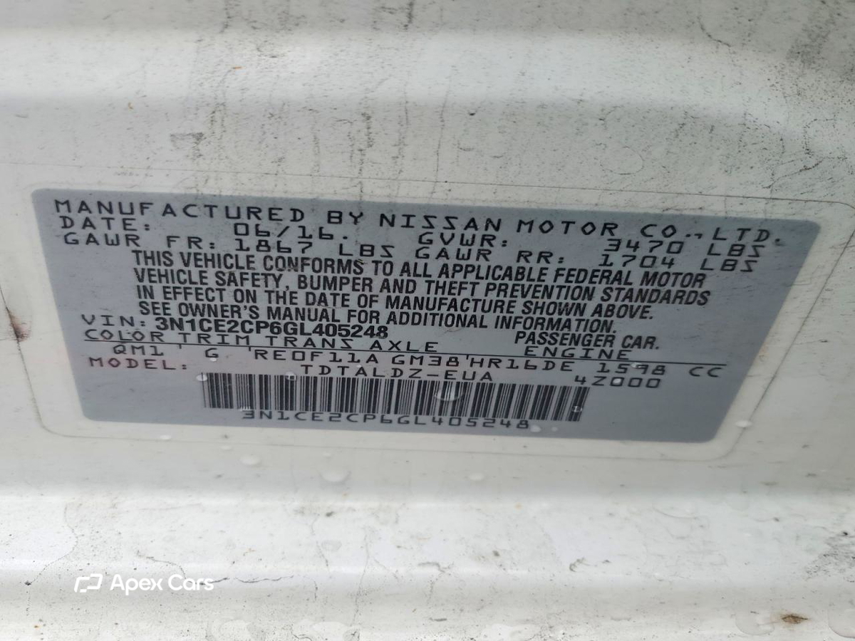 Nissan Versa 2016