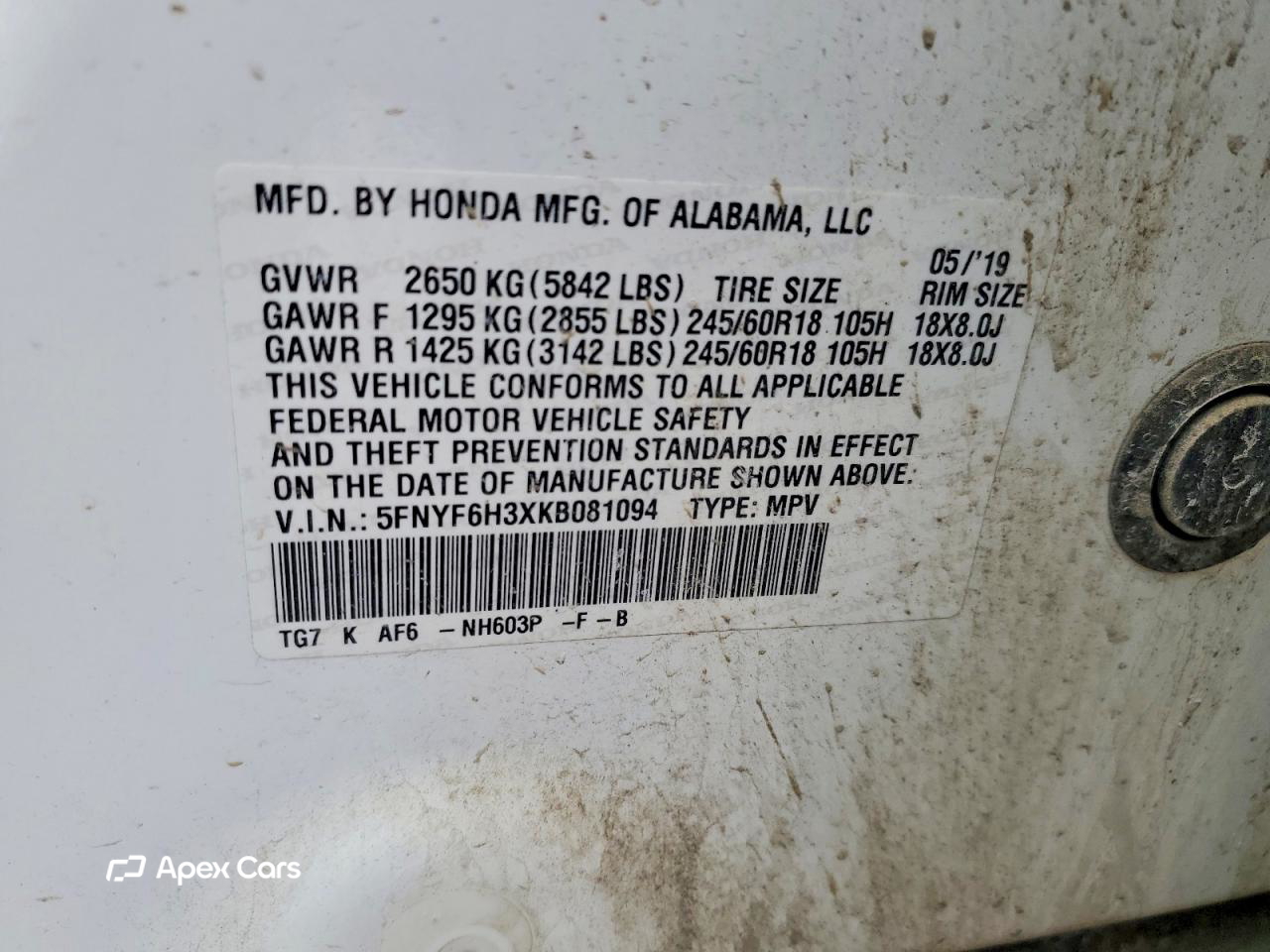 Honda Pilot 2019