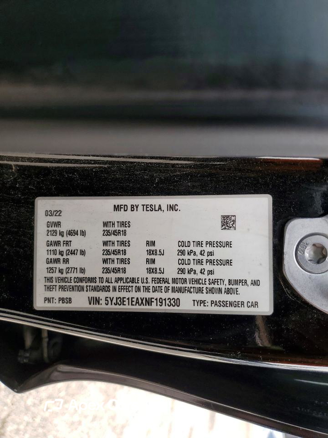 Tesla Model 3 2022