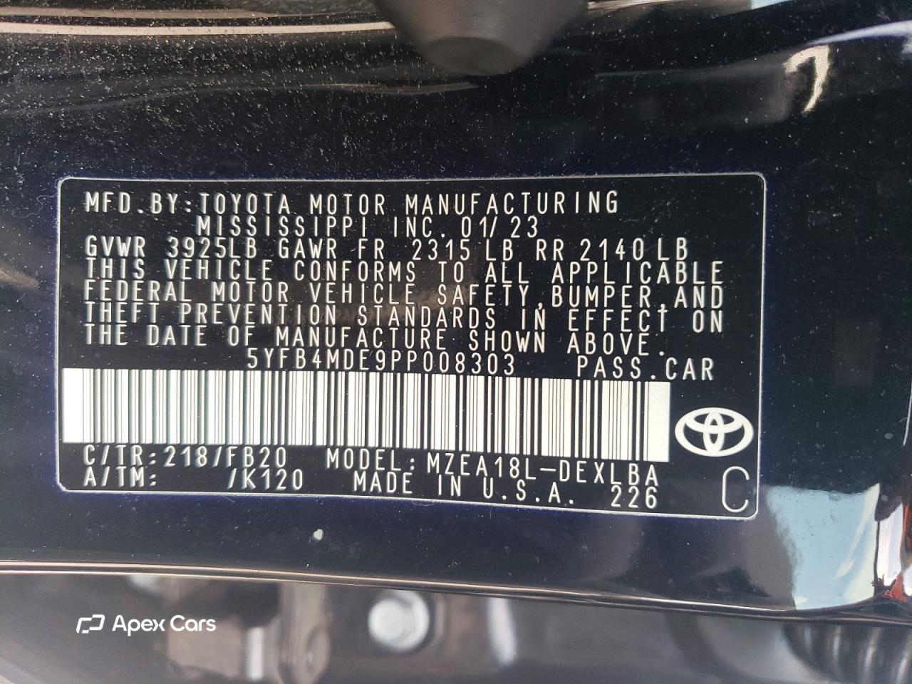 Toyota Corolla 2023