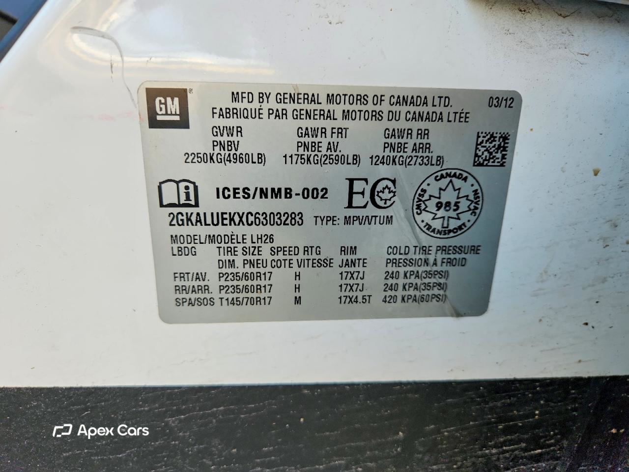 GMC Terrain 2012