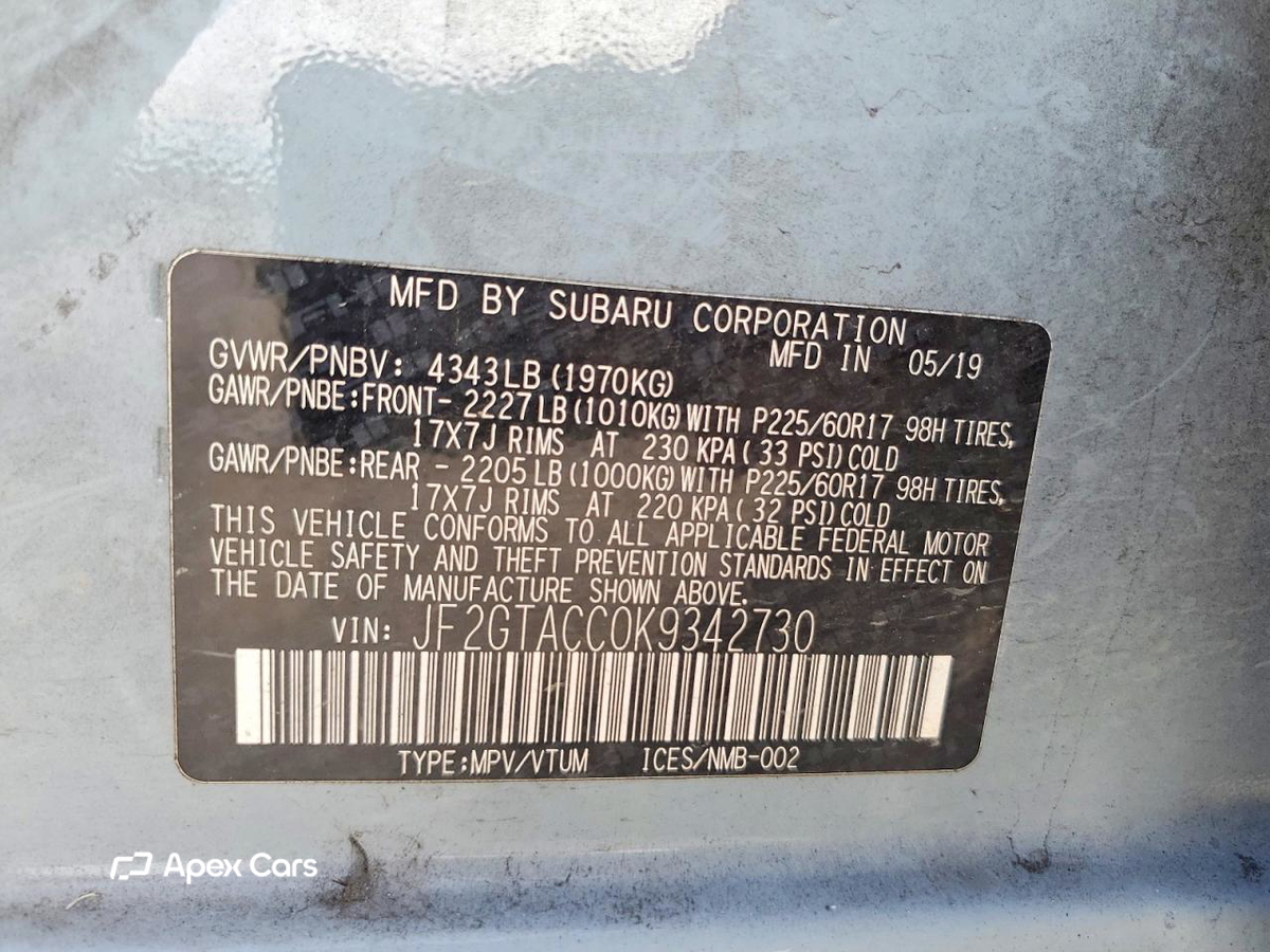 Subaru XV 2019