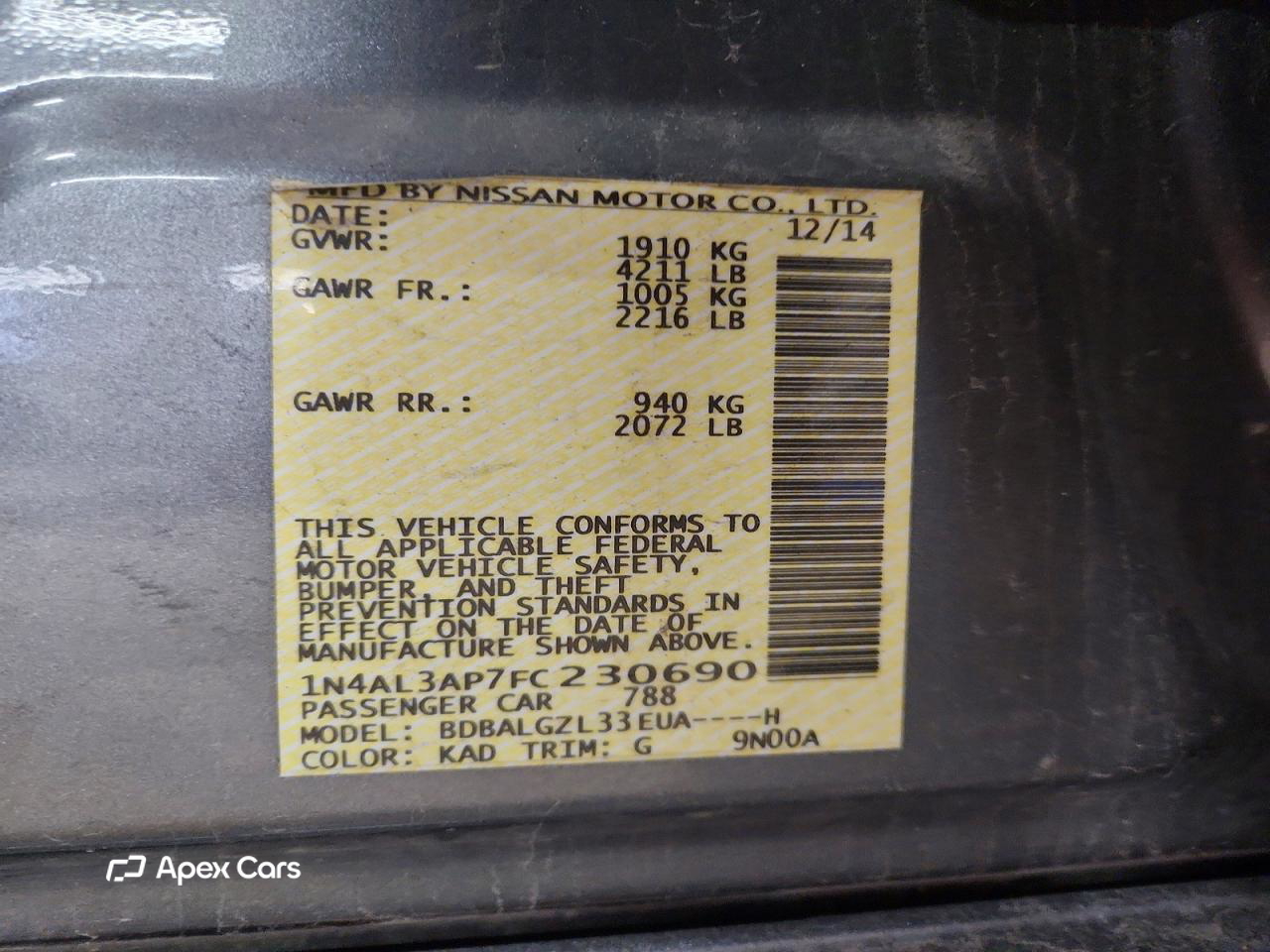 Nissan Altima 2015