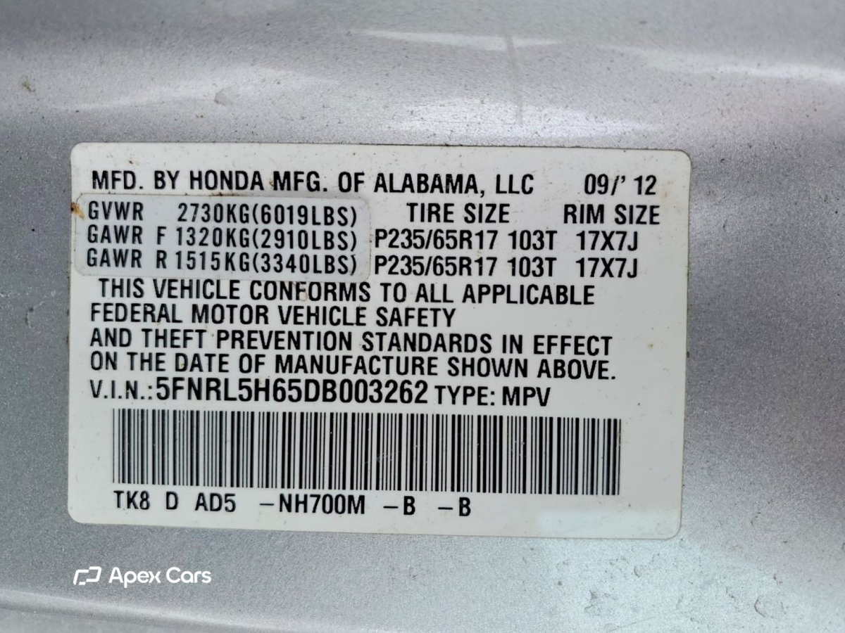 Honda Odyssey 2013