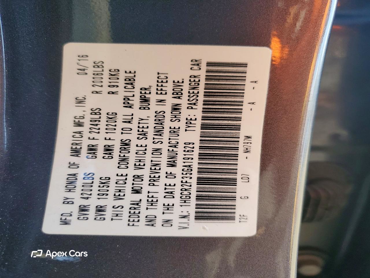 Honda Accord 2016