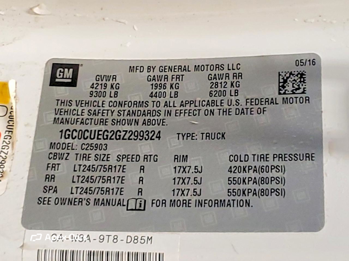 Chevrolet Silverado 2016