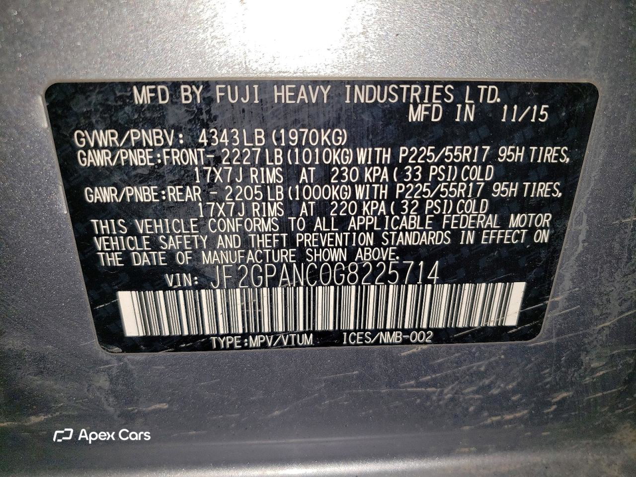 Subaru XV 2016