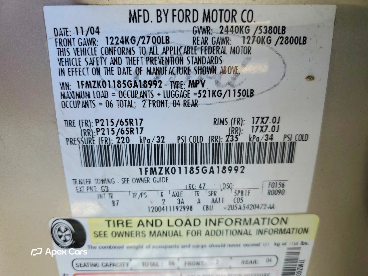 Ford Freestyle 2005