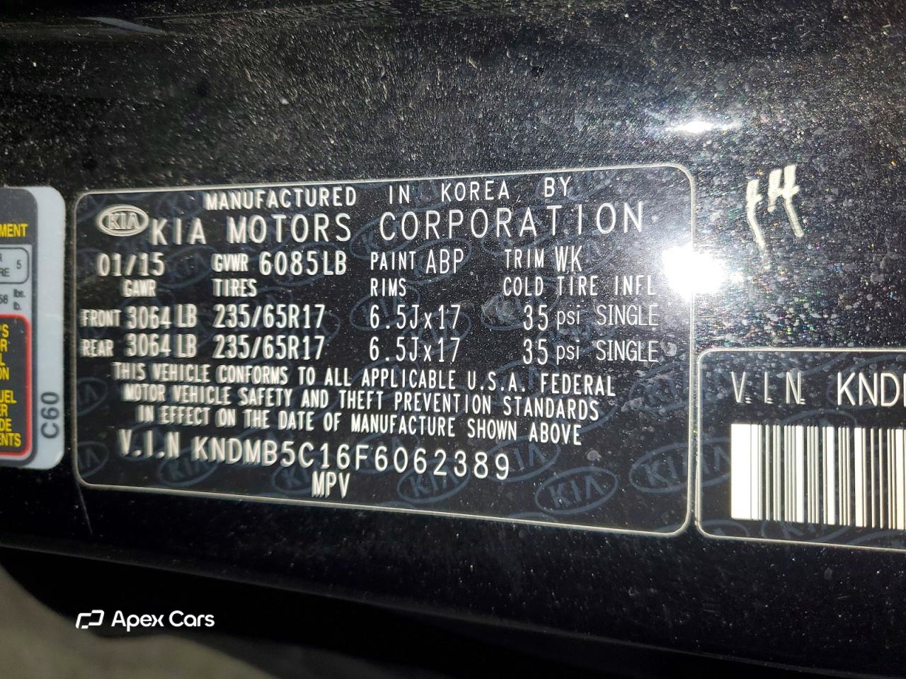 Kia Sedona 2015