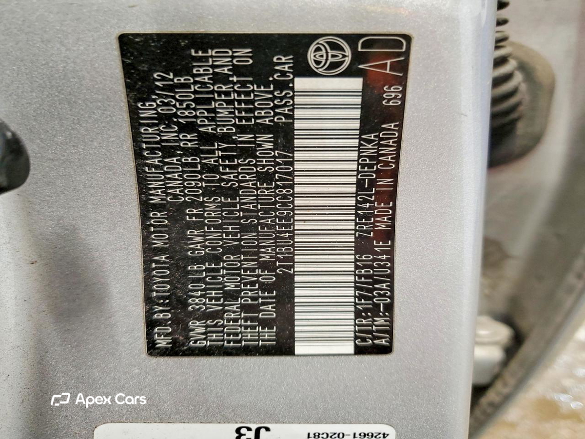 Toyota Corolla 2012