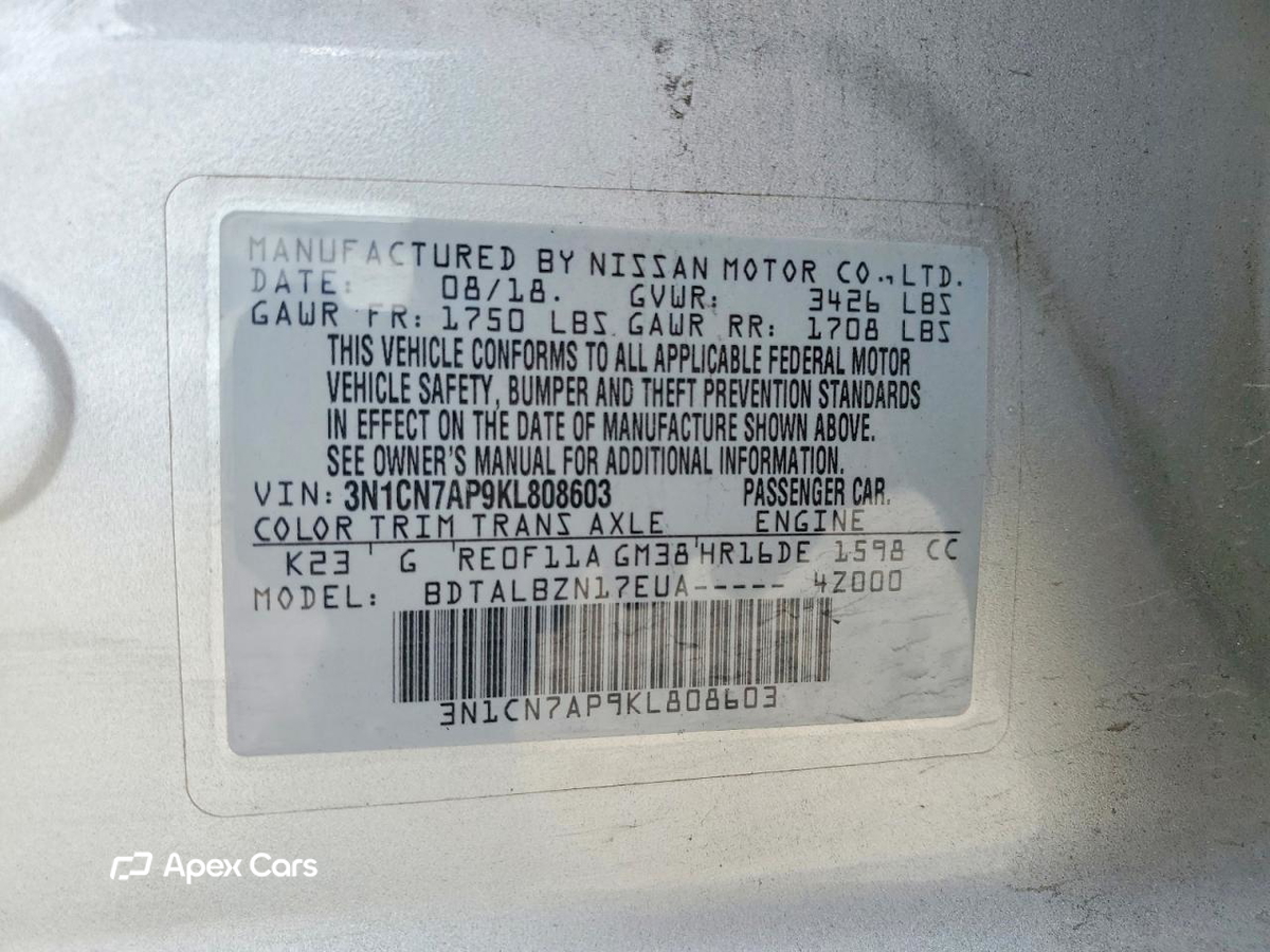 Nissan Versa 2019
