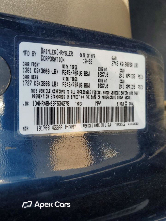 Dodge Durango 2003