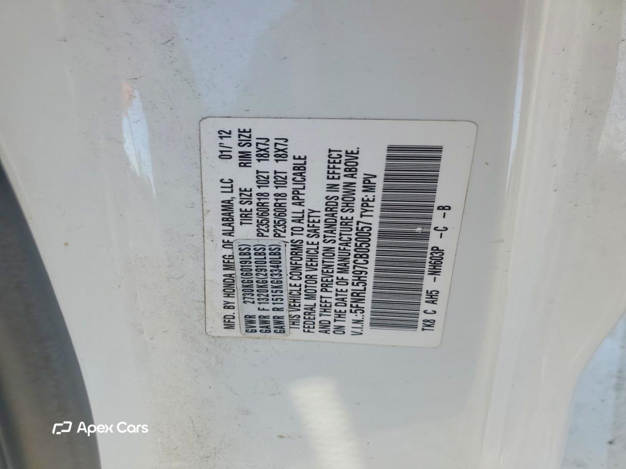 Honda Odyssey 2012