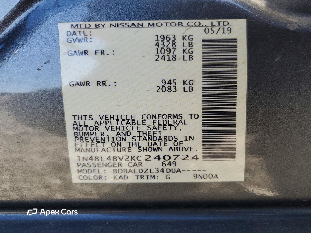 Nissan Altima 2019