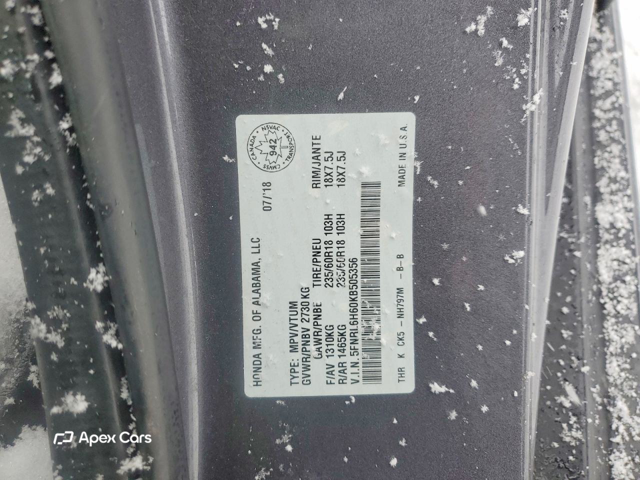 Honda Odyssey 2019