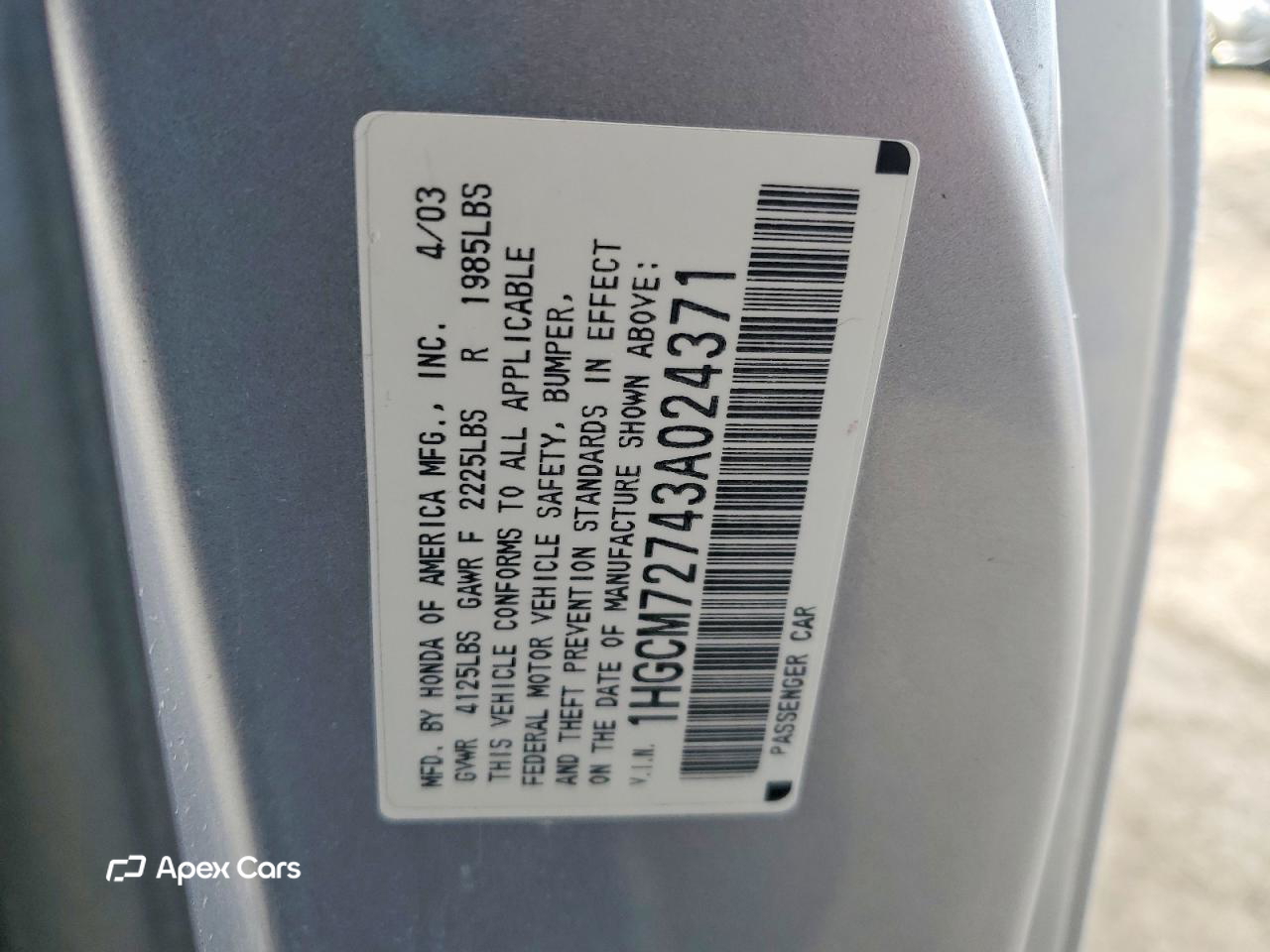 Honda Accord 2003