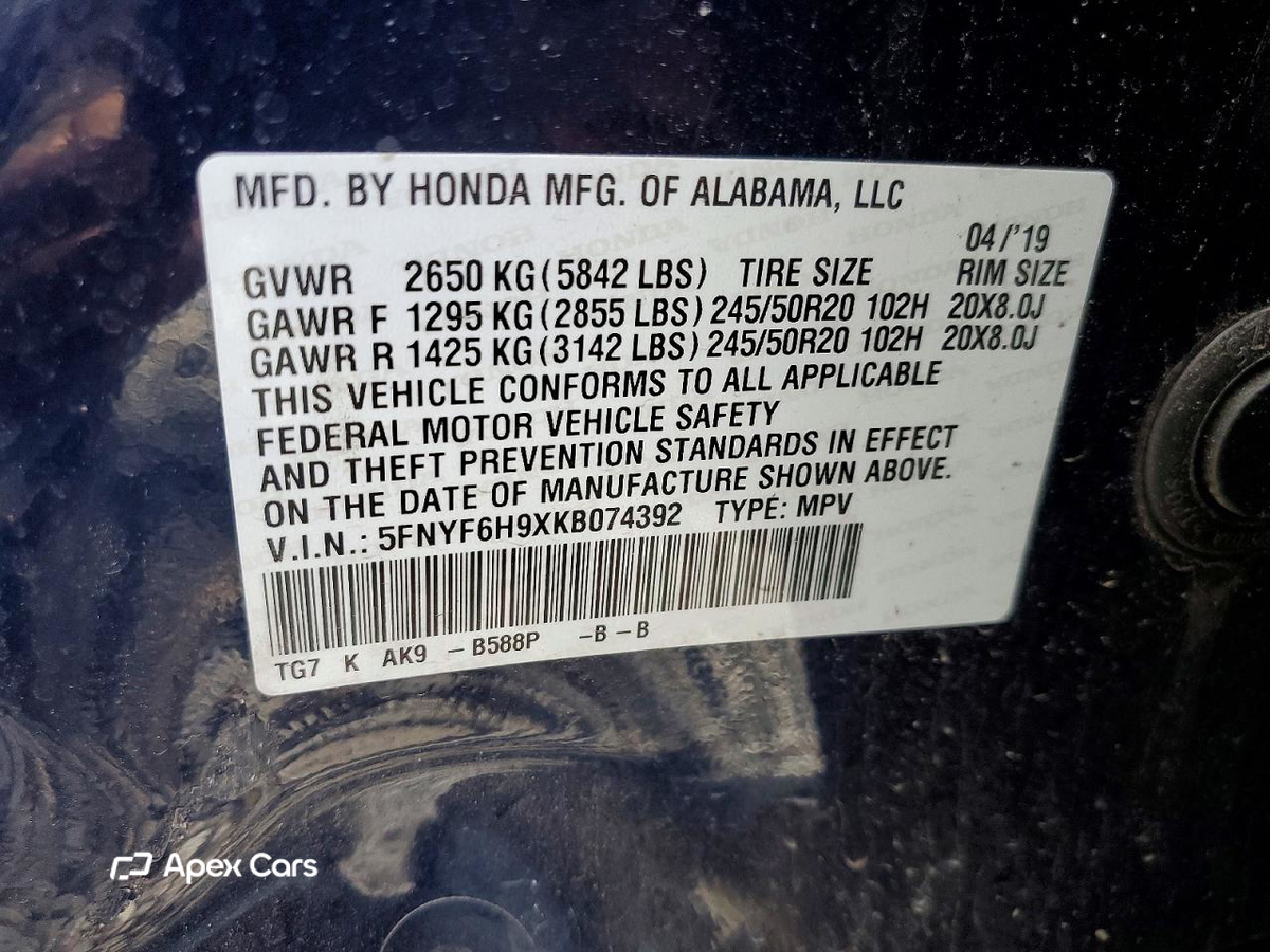 Honda Pilot 2019