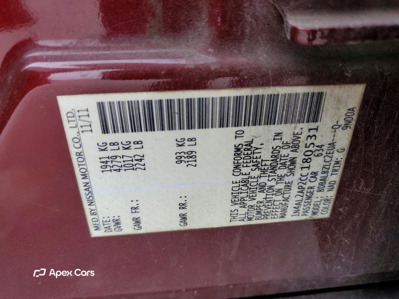 Nissan Altima 2012