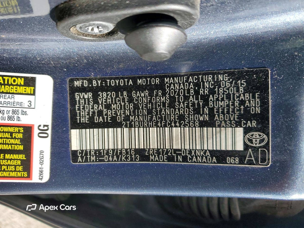 Toyota Corolla 2015
