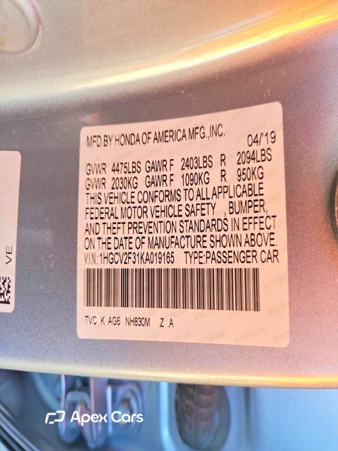 Honda Accord 2019