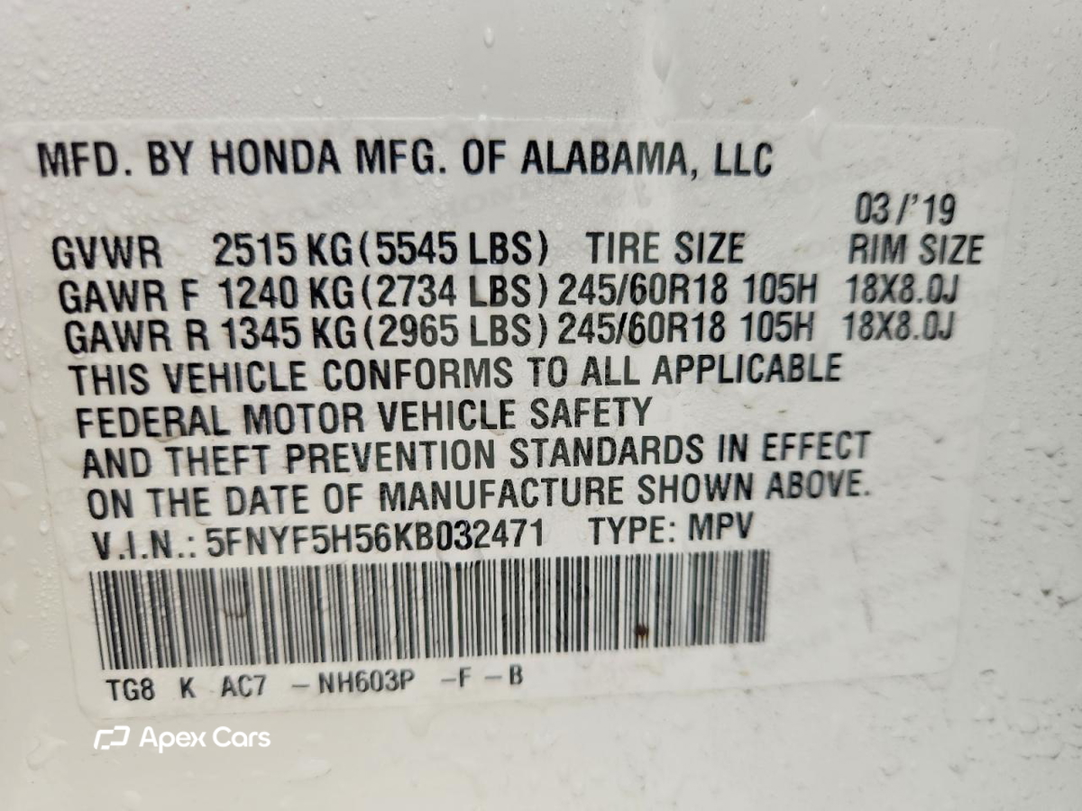 Honda Pilot 2019
