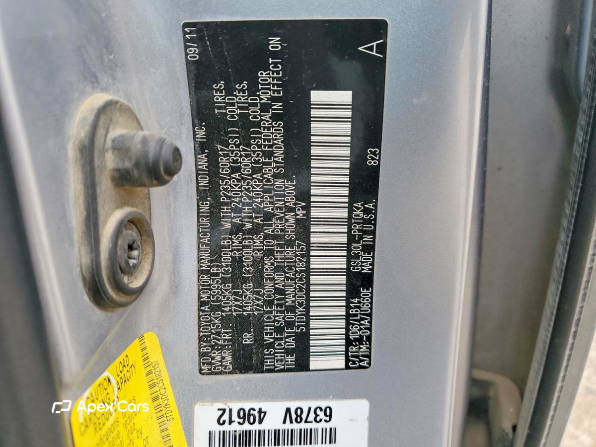 Toyota Sienna 2012