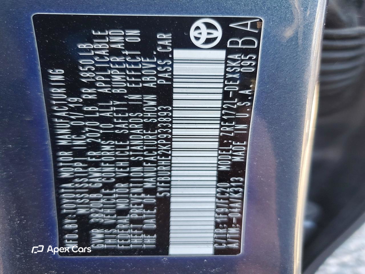 Toyota Corolla 2019