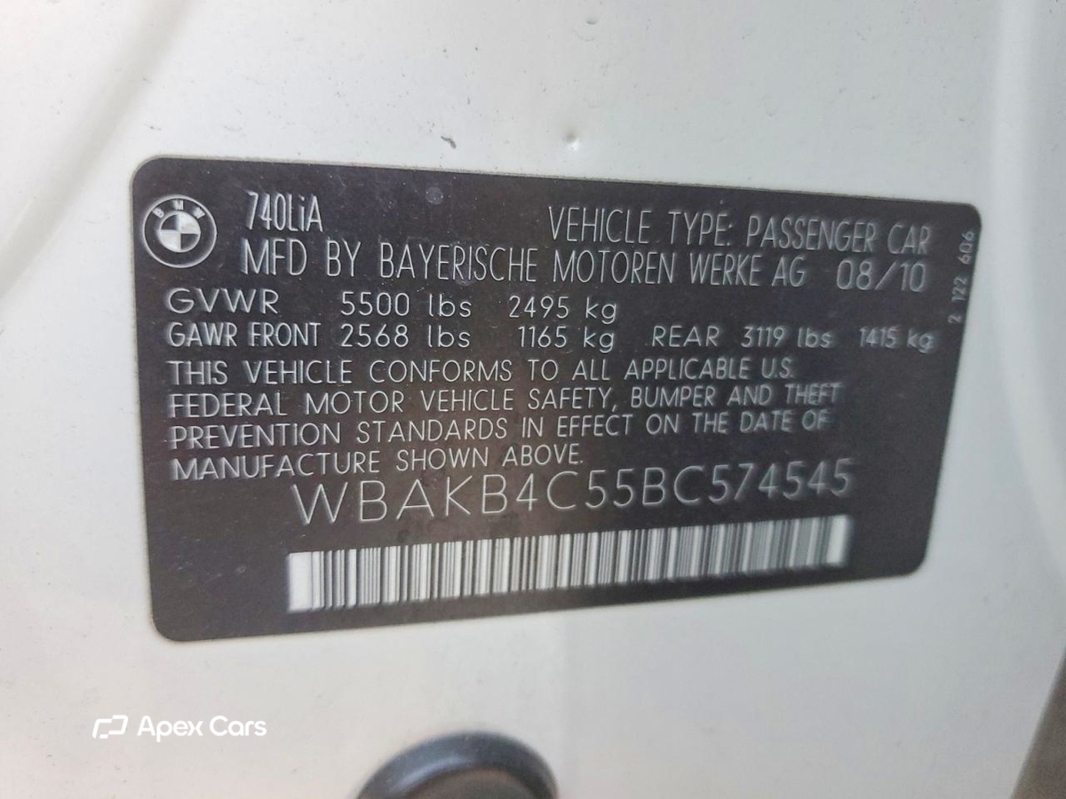 BMW Series 7 2011