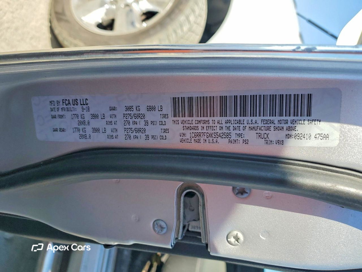 RAM 1500 2019