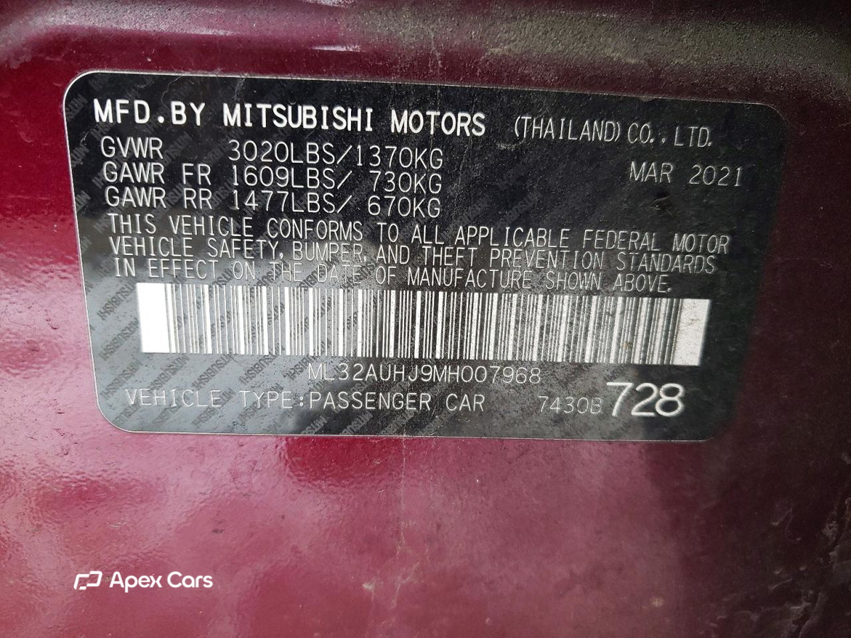 Mitsubishi Mirage 2021