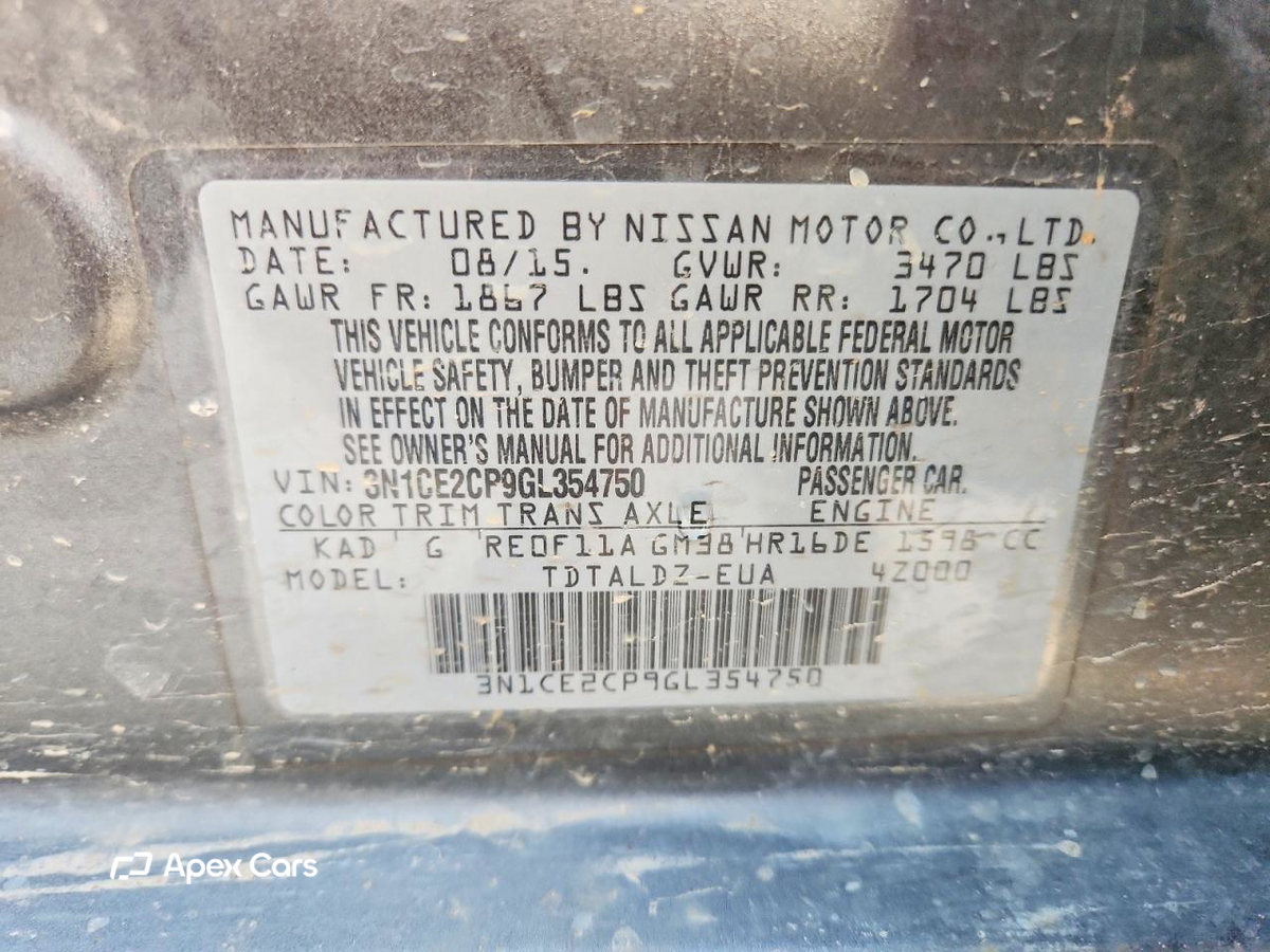 Nissan Versa 2016