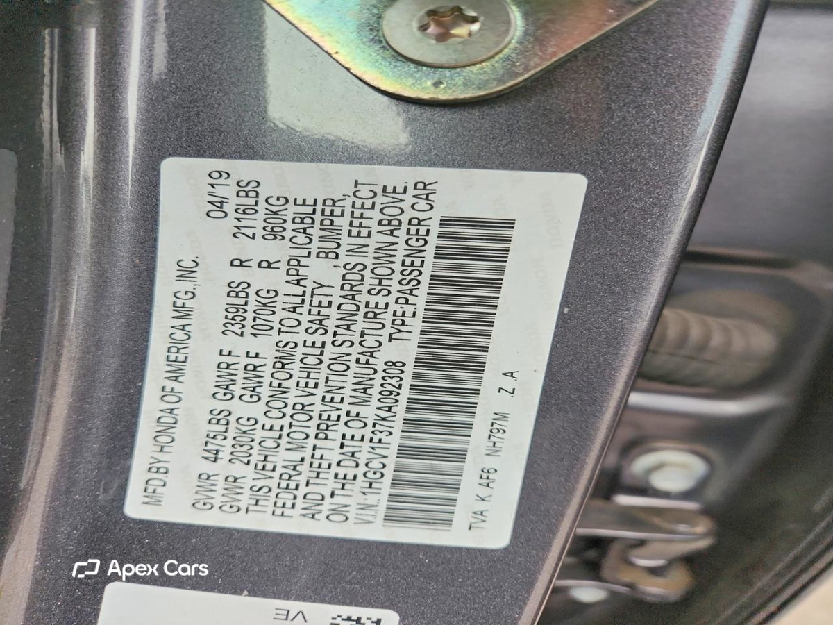 Honda Accord 2019
