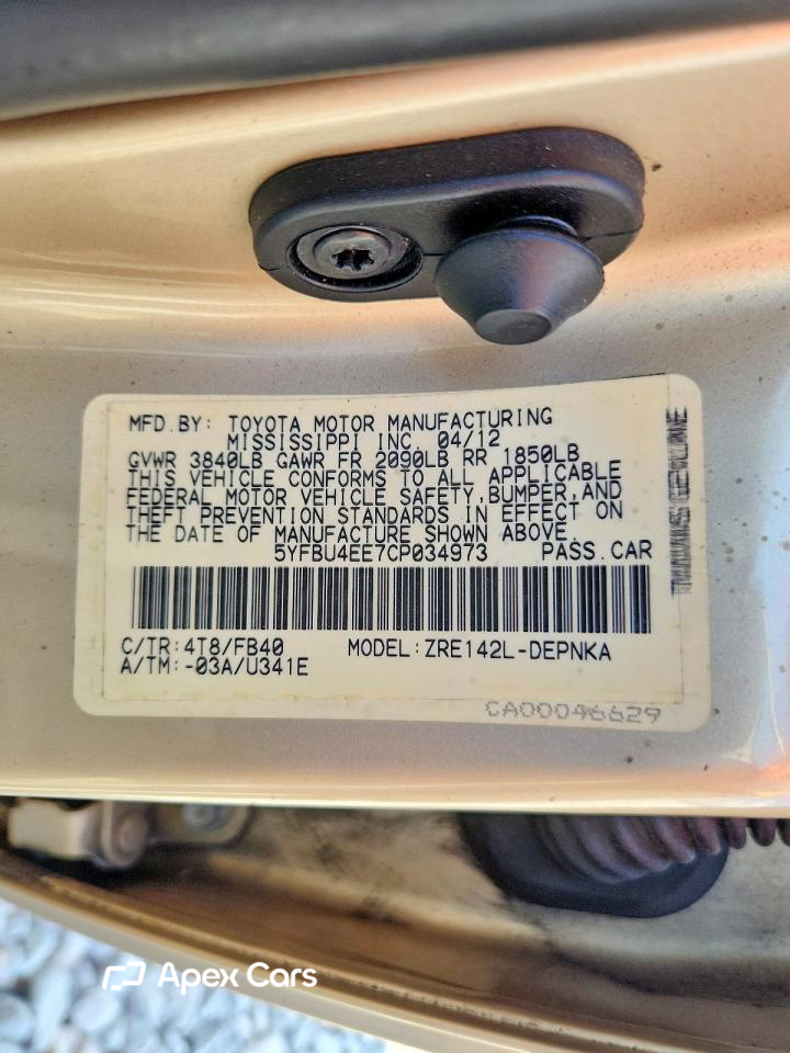 Toyota Corolla 2012