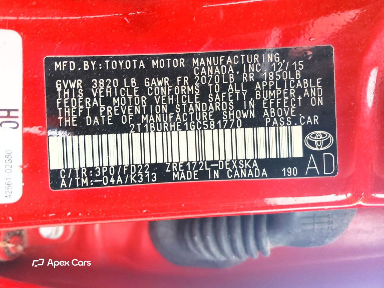Toyota Corolla 2016