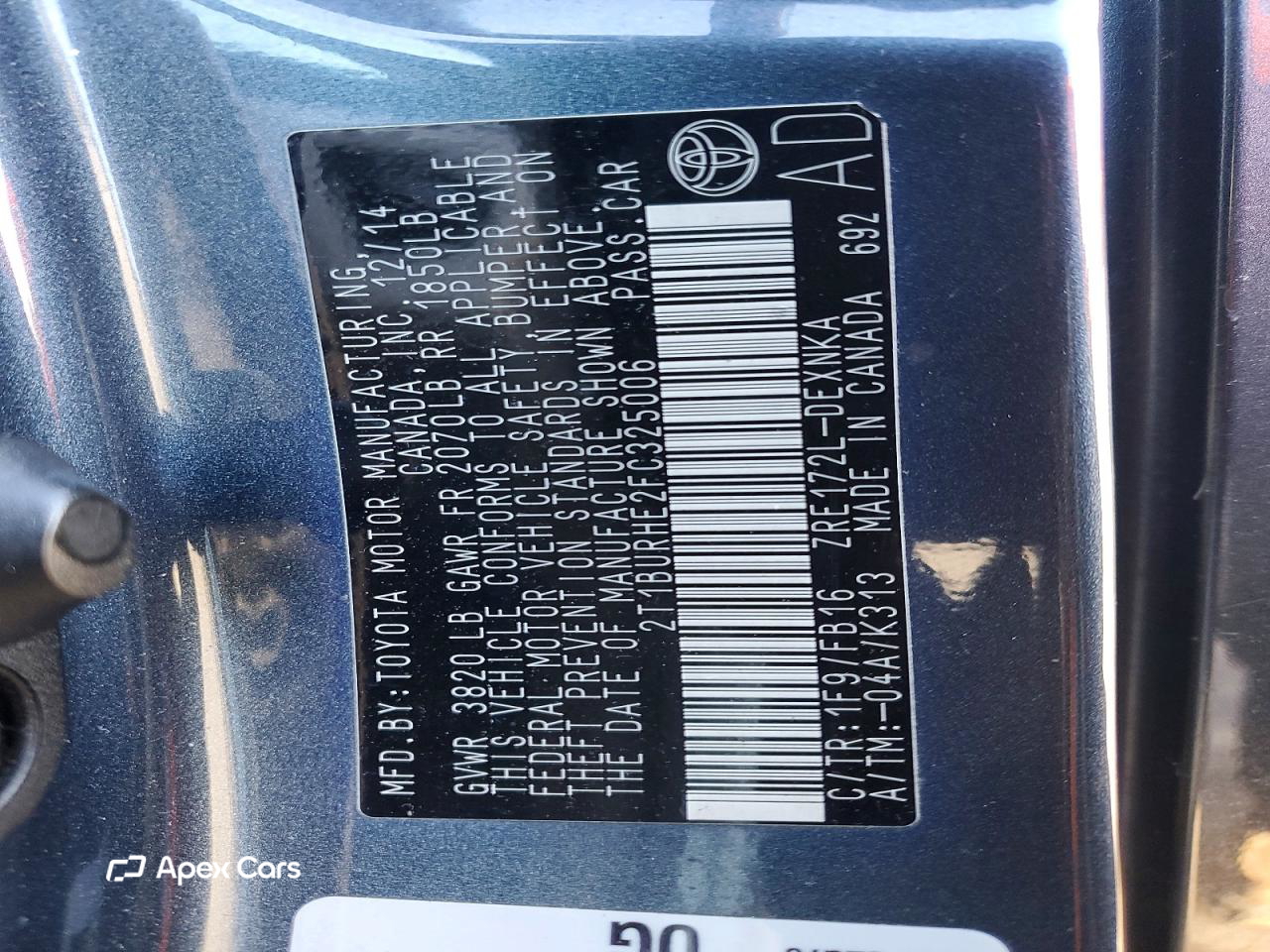 Toyota Corolla 2015
