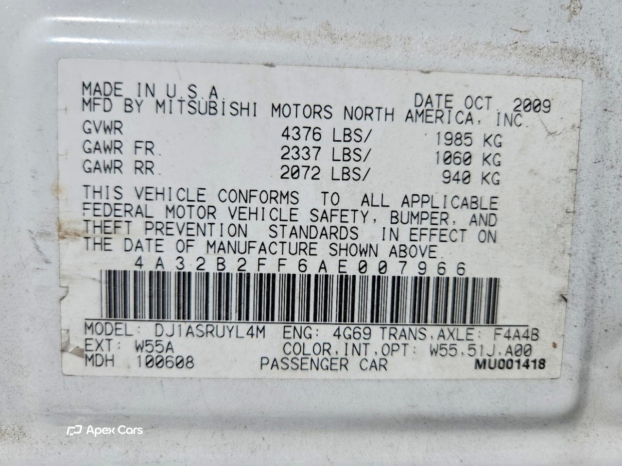 Mitsubishi Galant 2010