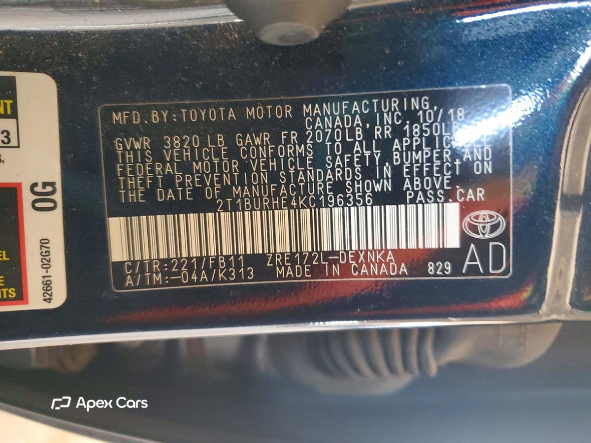 Toyota Corolla 2019