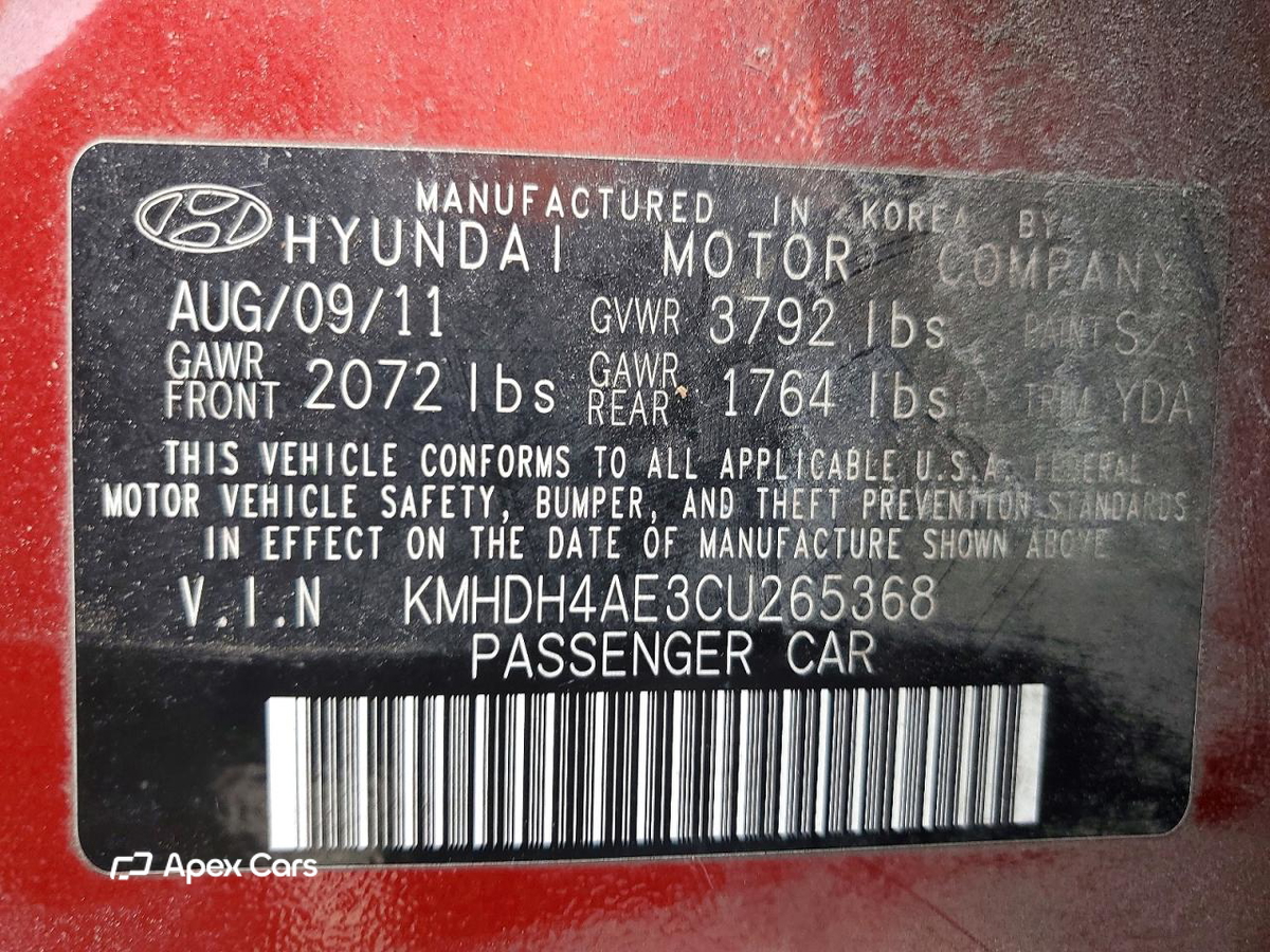 Hyundai Elantra 2012
