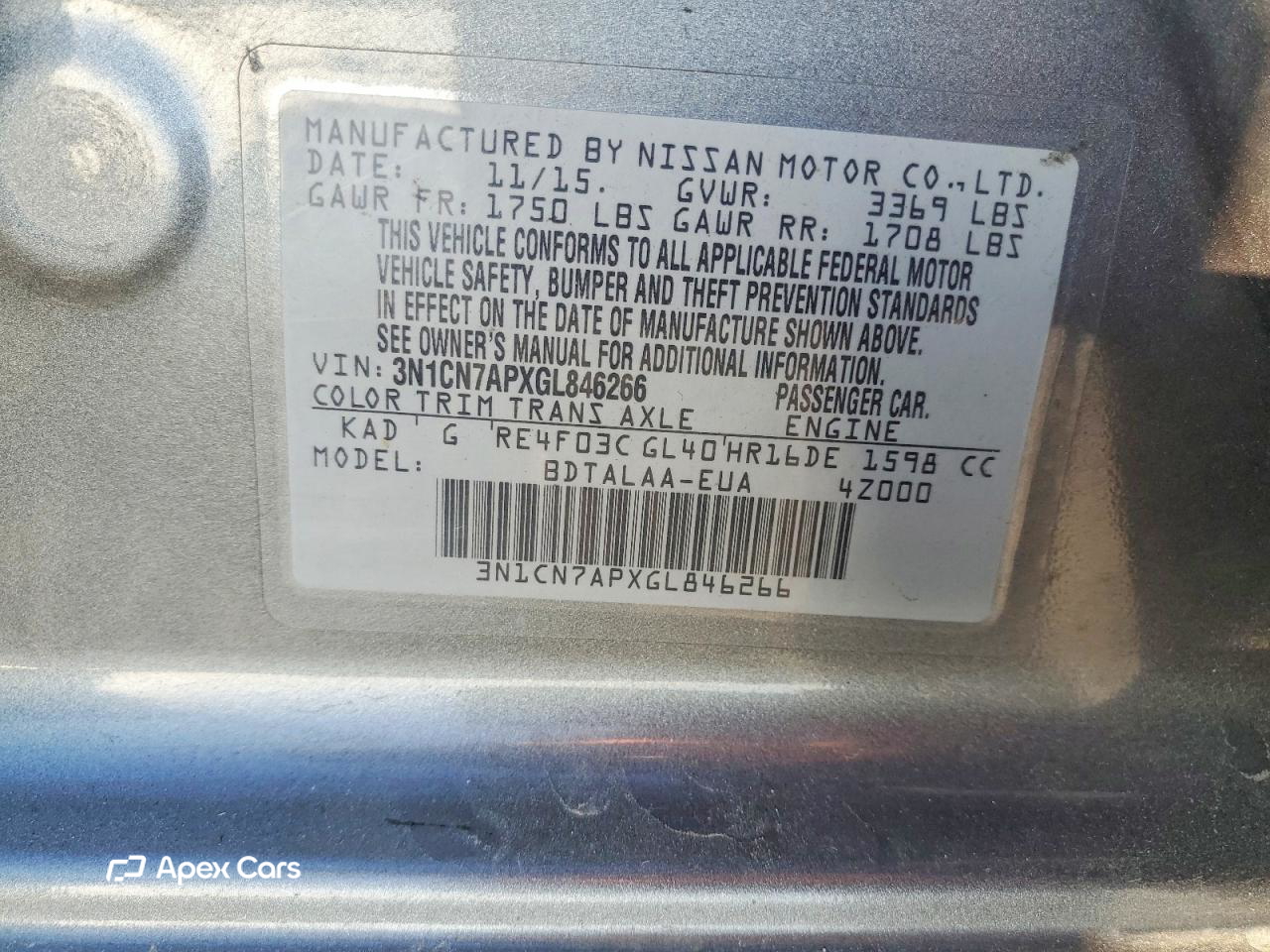 Nissan Versa 2016