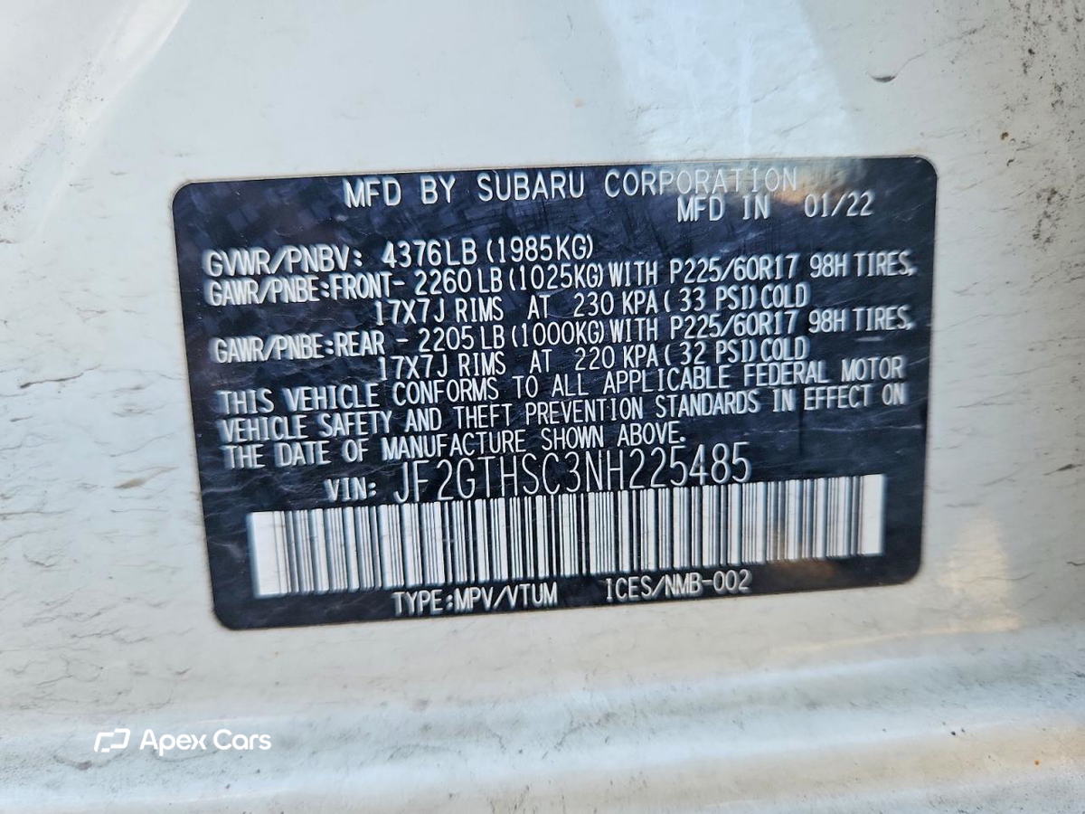 Subaru XV 2022