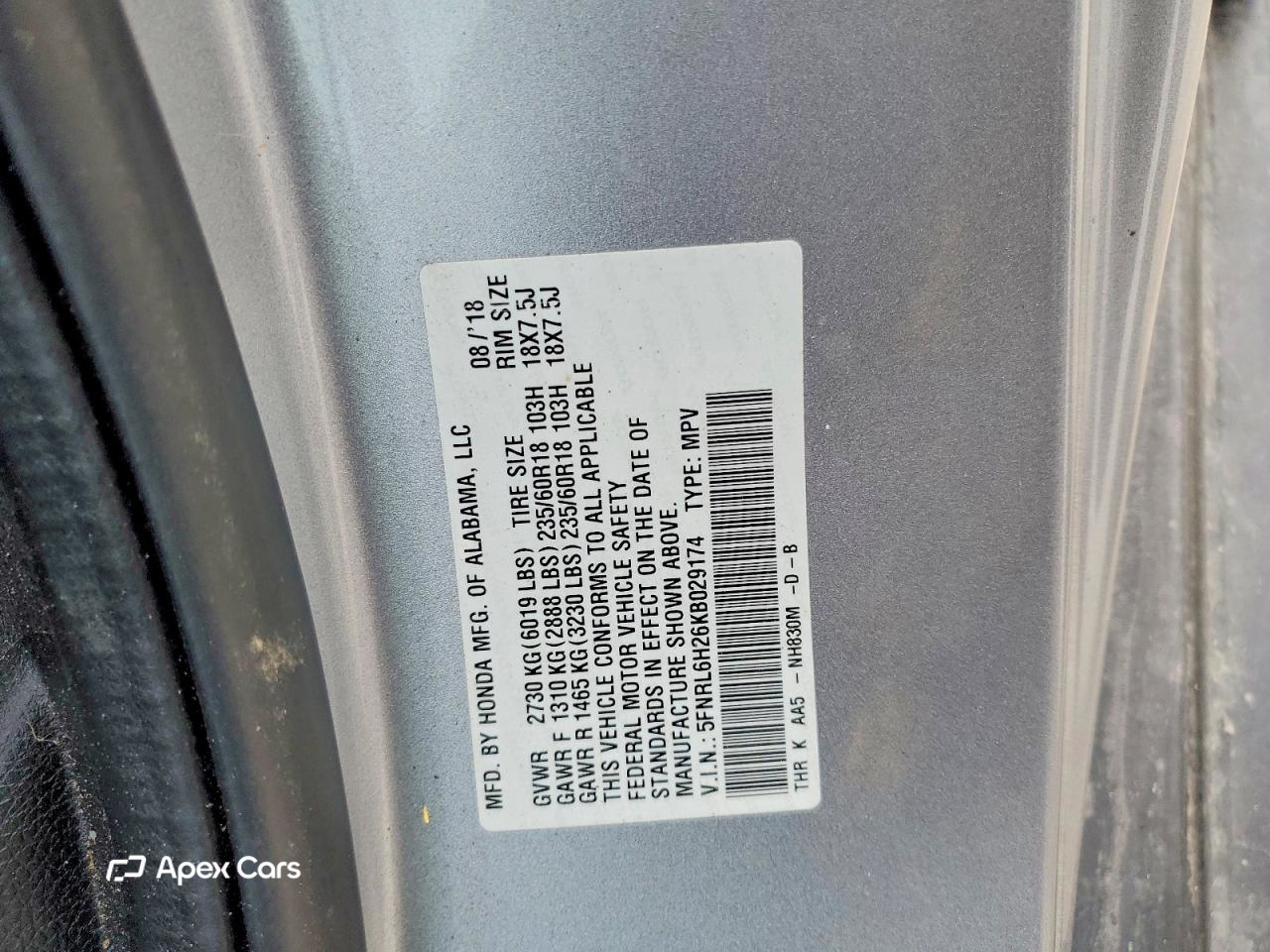 Honda Odyssey 2019