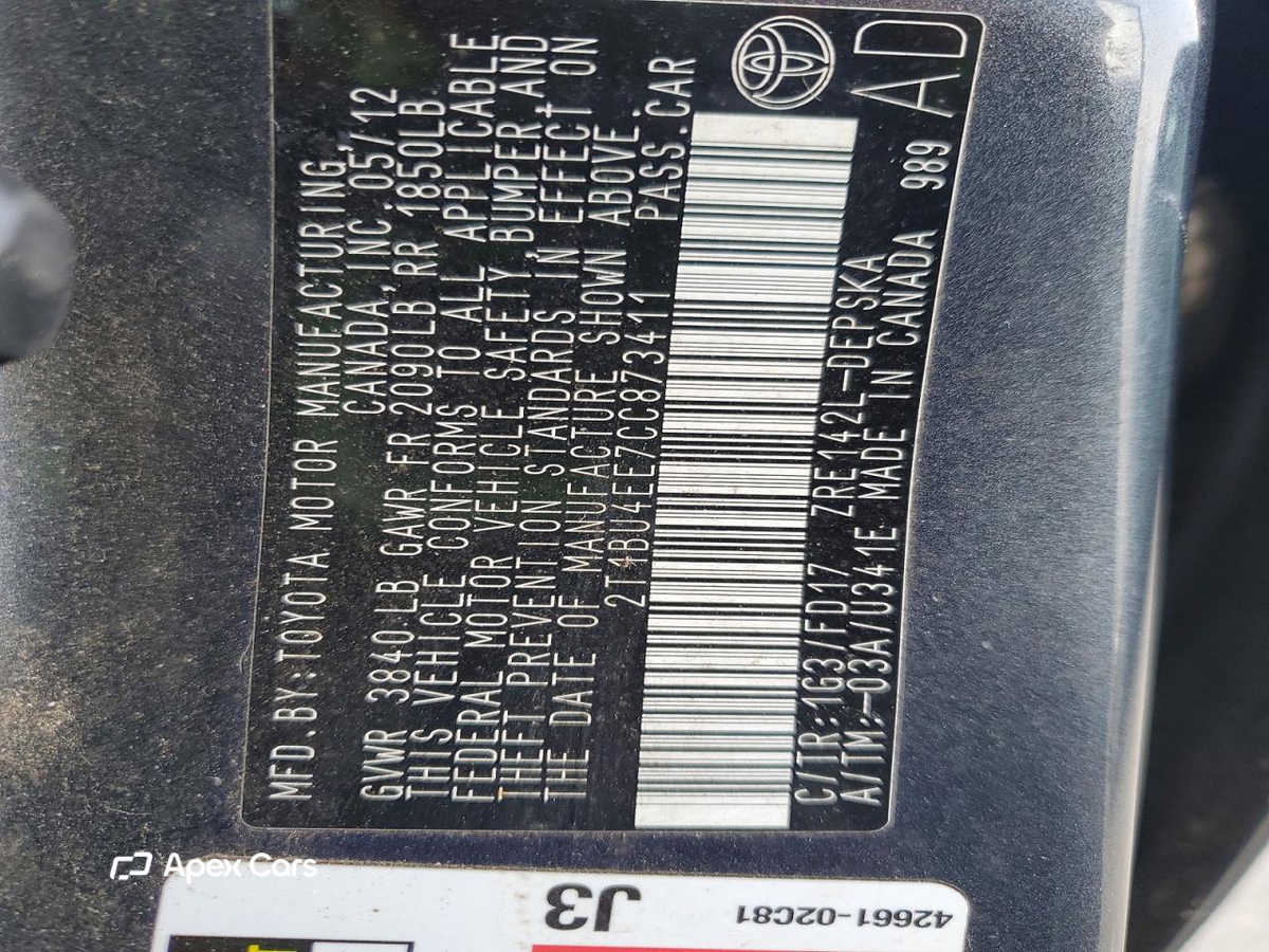 Toyota Corolla 2012