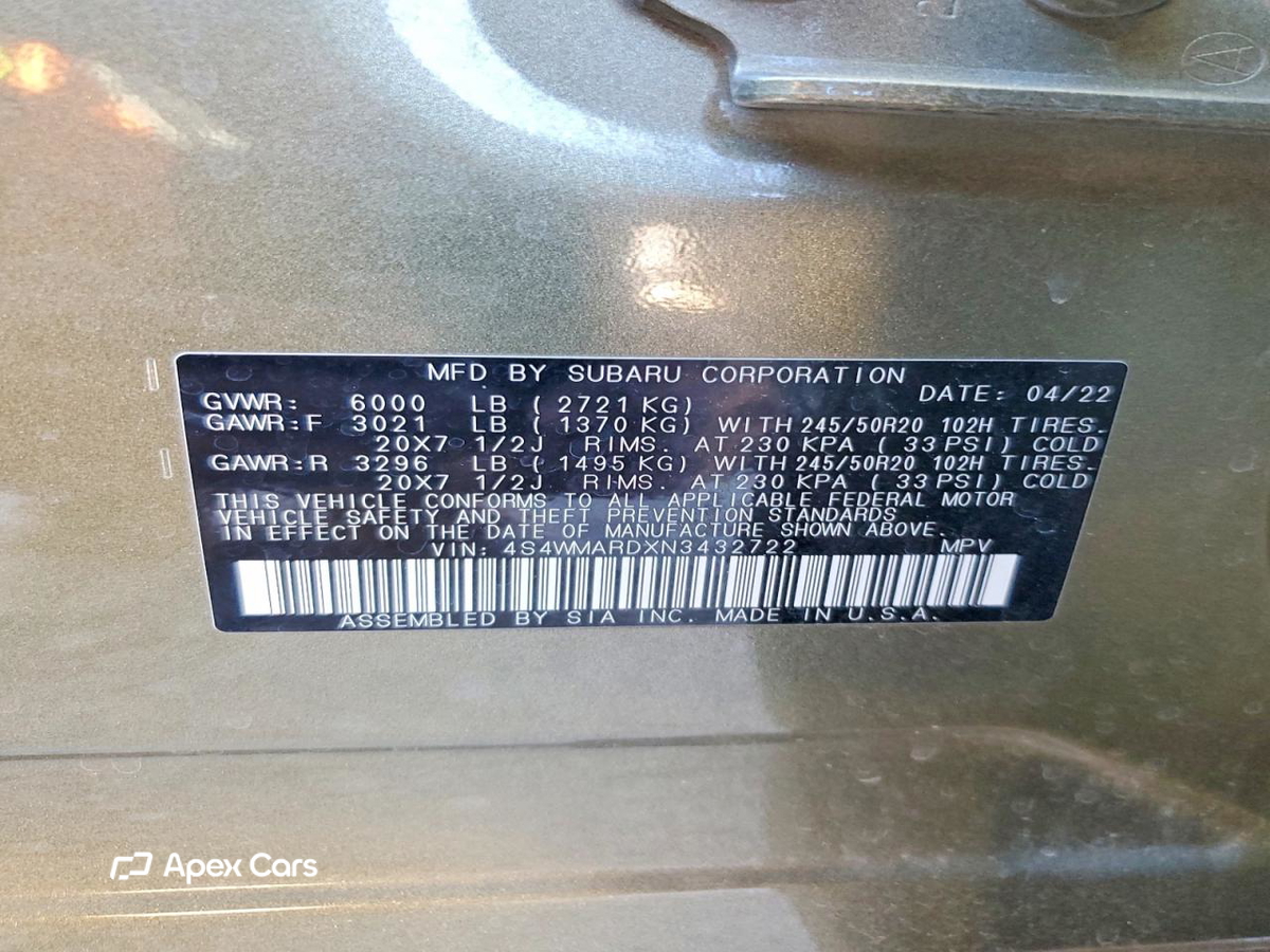Subaru Ascent 2022