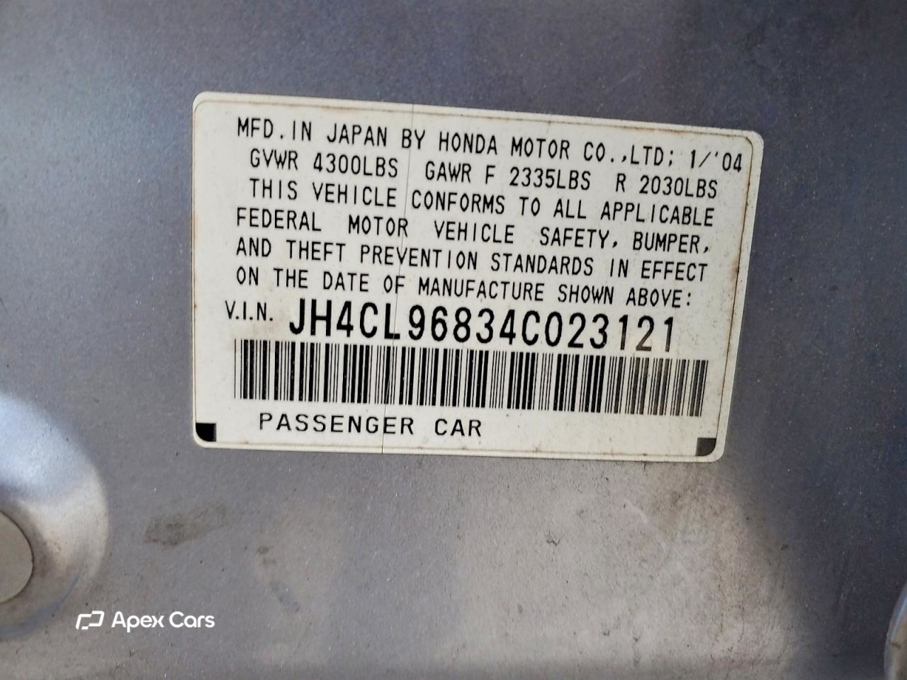 Acura TSX 2004