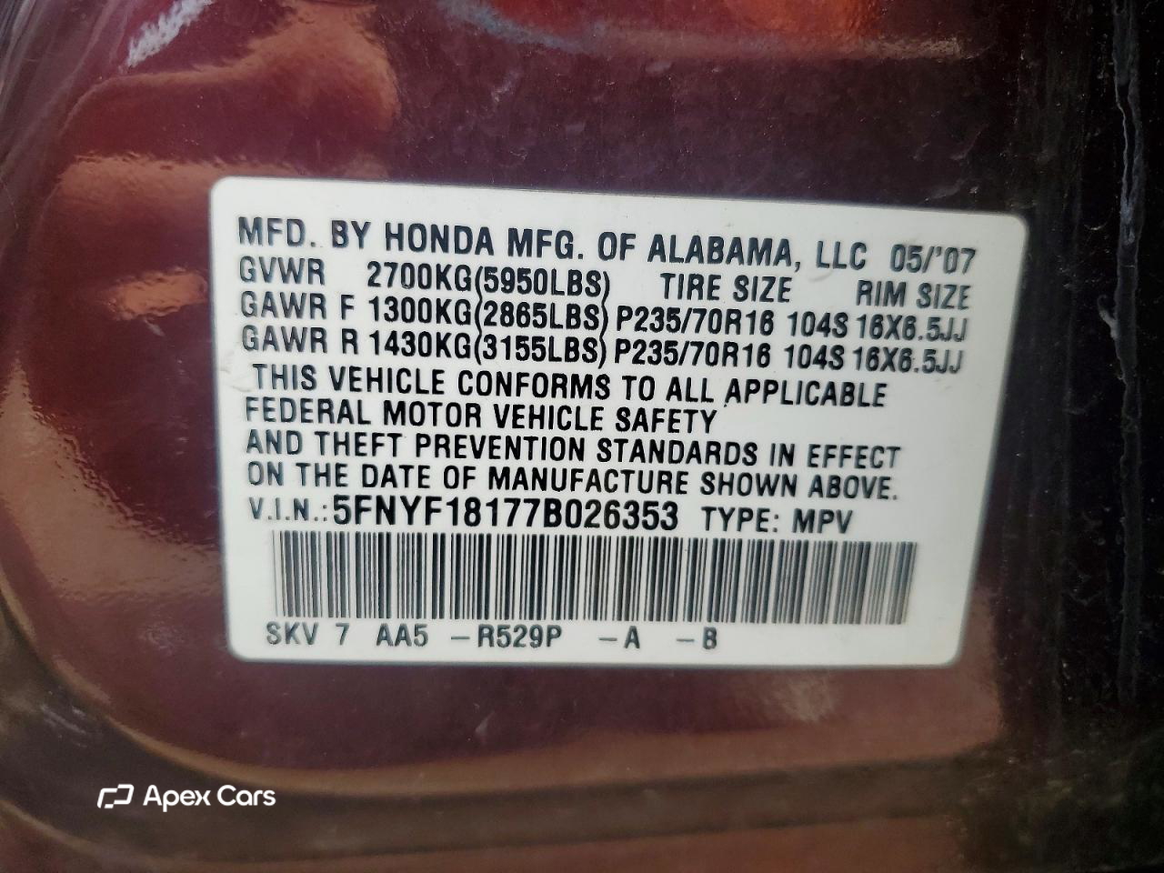 Honda Pilot 2007