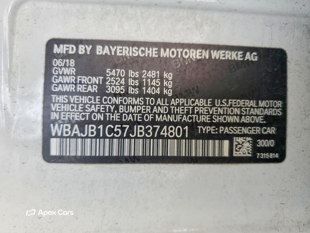 BMW Series 5 2018