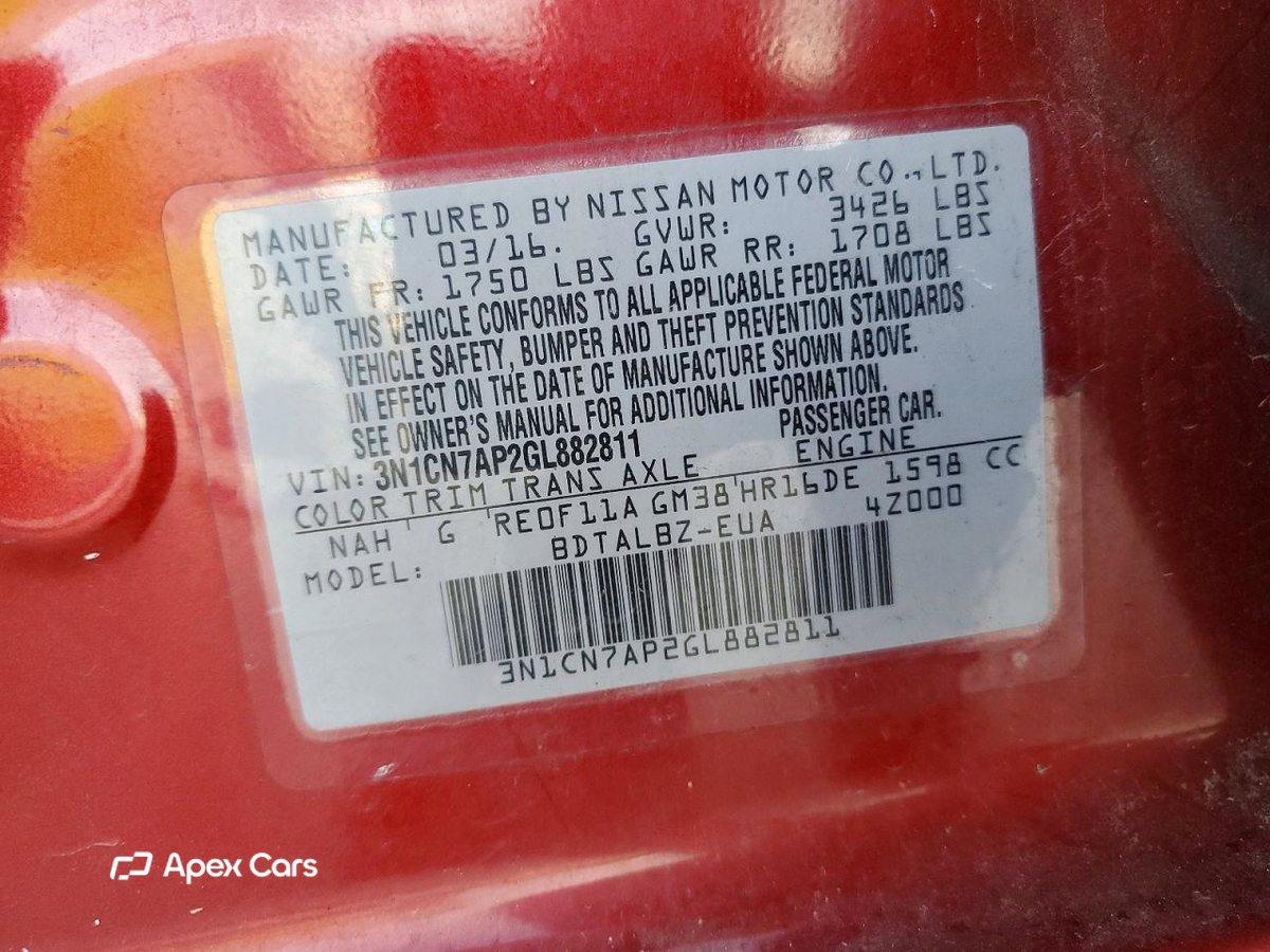 Nissan Versa 2016