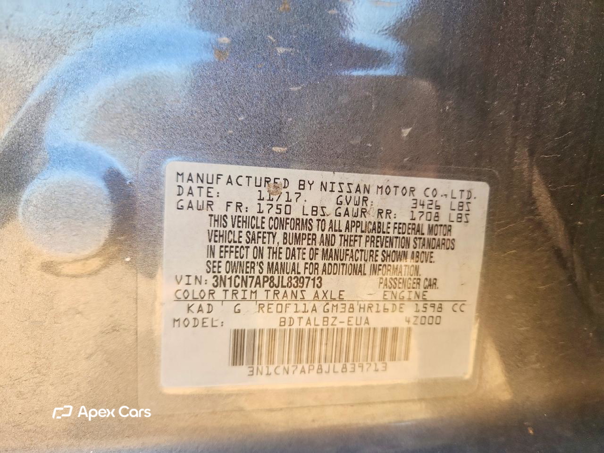 Nissan Versa 2018
