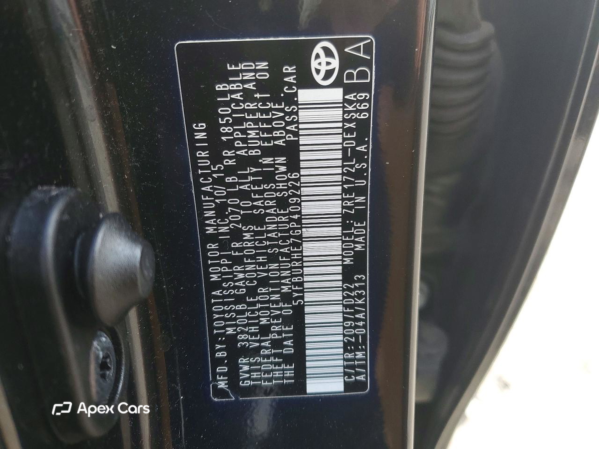 Toyota Corolla 2016